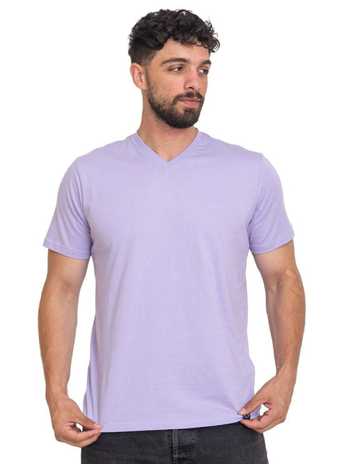 Lilac V - neck T-Shirt - Khotwh